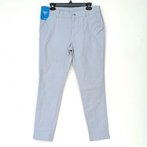 NEW COLUMBIA Women's 10 PFG Bonehead Chino Pants Straight Stretch Cotton Gray